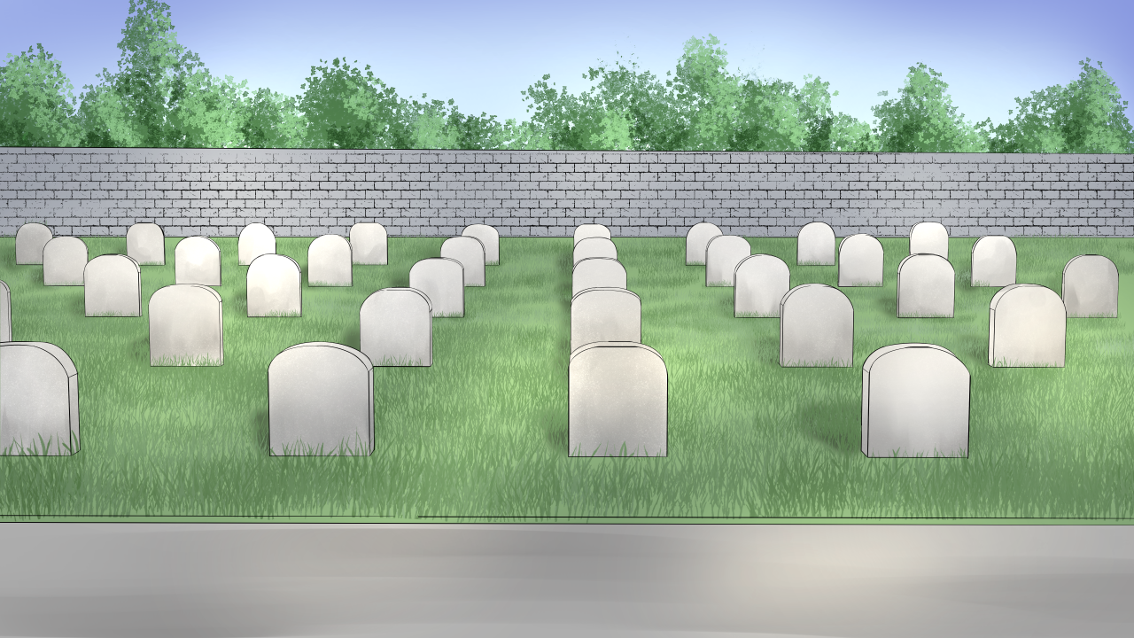洋式墓地の背景