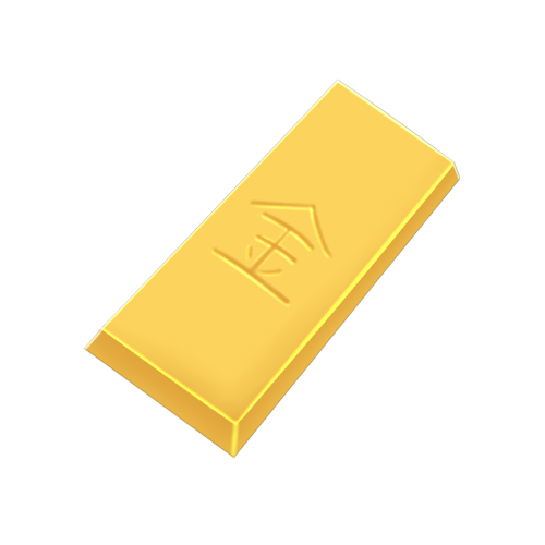 ゴールドインゴットのフリー素材サンプル画像