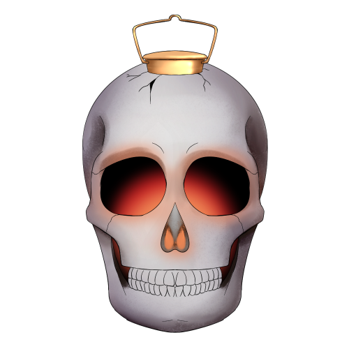 骸骨ランタンアニメーションフェクトのフリー素材サンプル画像