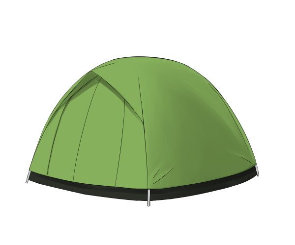 緑のテントの画像