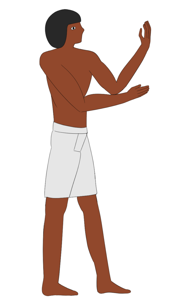 エジプトの壁画の人のフリー素材サンプル画像