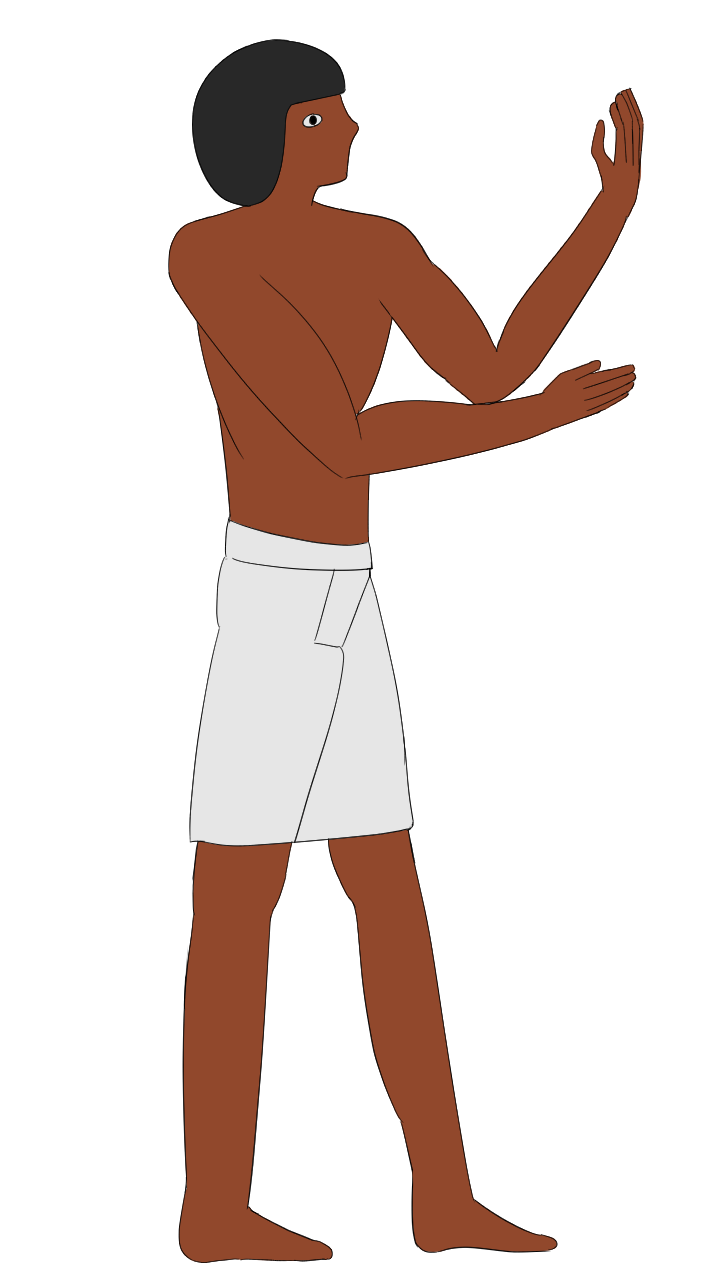 エジプトの壁画の人のフリー素材サンプル画像