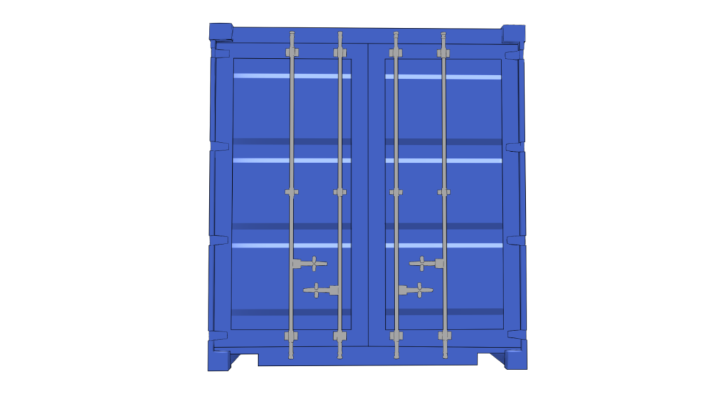 スチールコンテナの扉のフリー素材サンプル画像