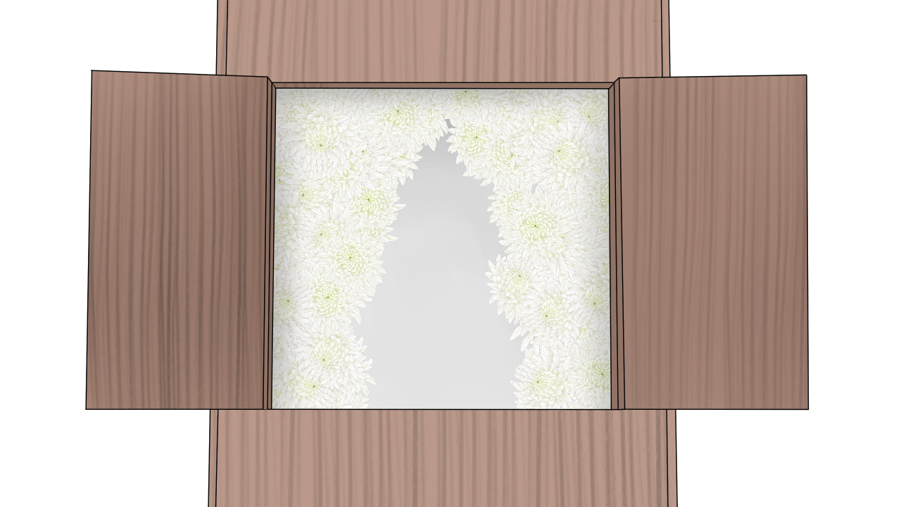棺桶の窓のフリー素材サンプル画像