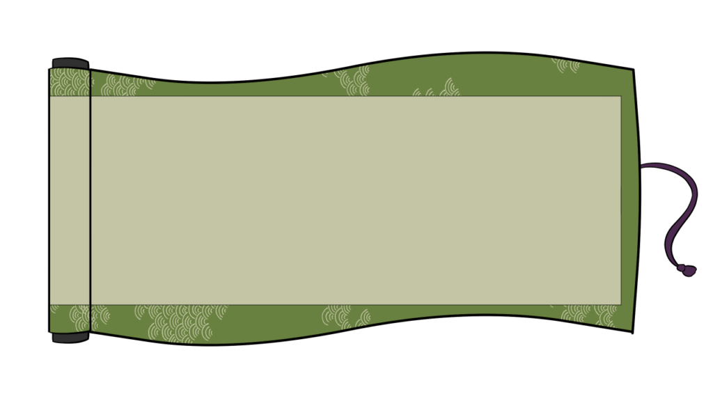 巻物型ウィンドウのフリー素材サンプル画像