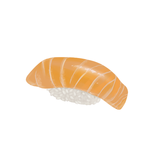 サーモン寿司のフリー素材サンプル画像