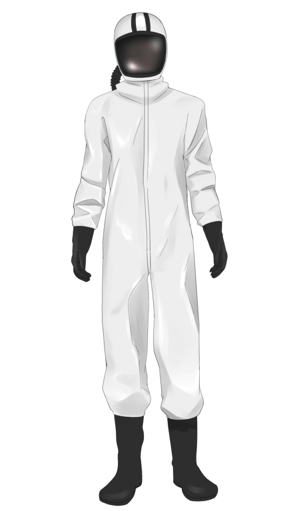 防護服(白)フリー素材サンプル画像