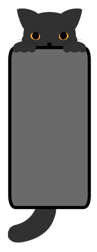 猫ウィンドウ(黒)のフリー素材サンプル画像