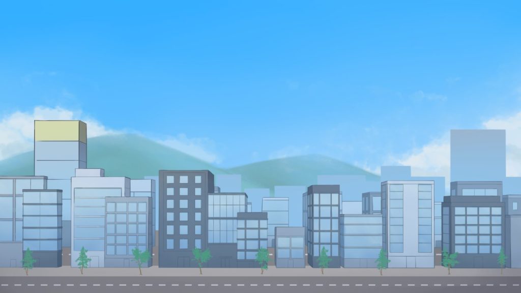 ジオラマ風シティ背景のフリー素材サンプル画像