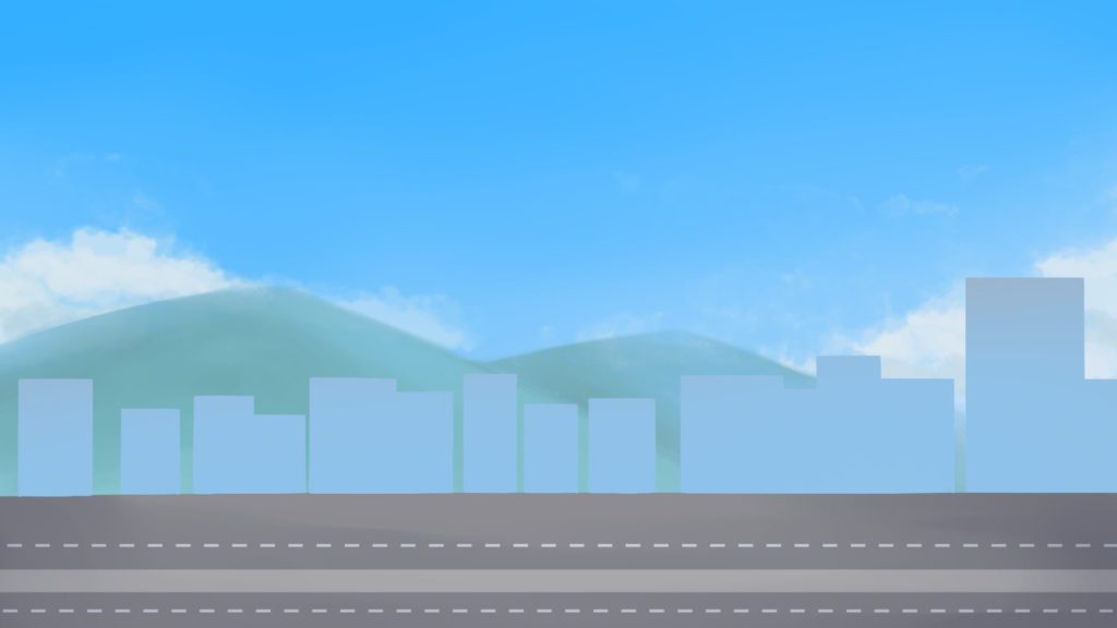 ジオラマ風シティ背景フリー素材サンプル画像