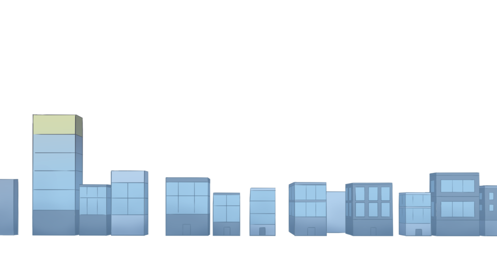 ジオラマ風シティビル２のフリー素材サンプル画像