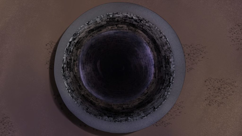 井戸の中(水あり)のフリー素材サンプル画像