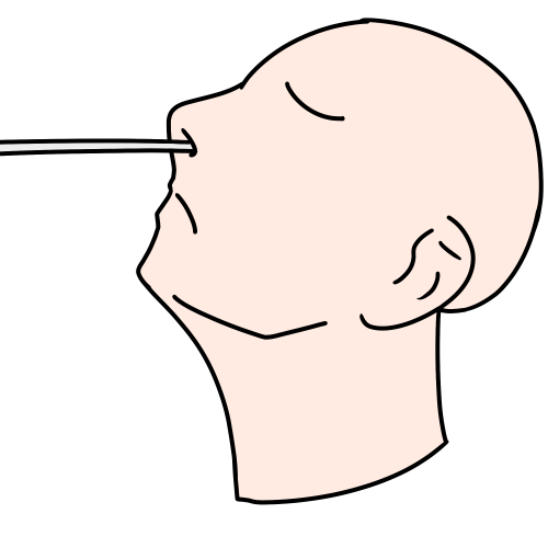 Icon illustration representing an influenza test; suitable for medical or streaming-themed design content