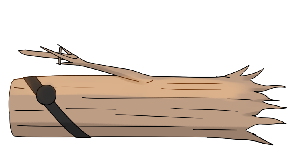 山賊の頭目（倒木）のフリー素材サンプル画像