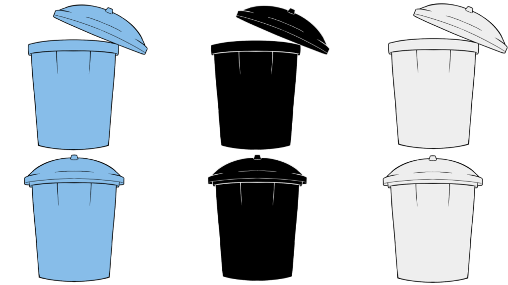 ゴミ箱アイコンのフリー素材サンプル画像