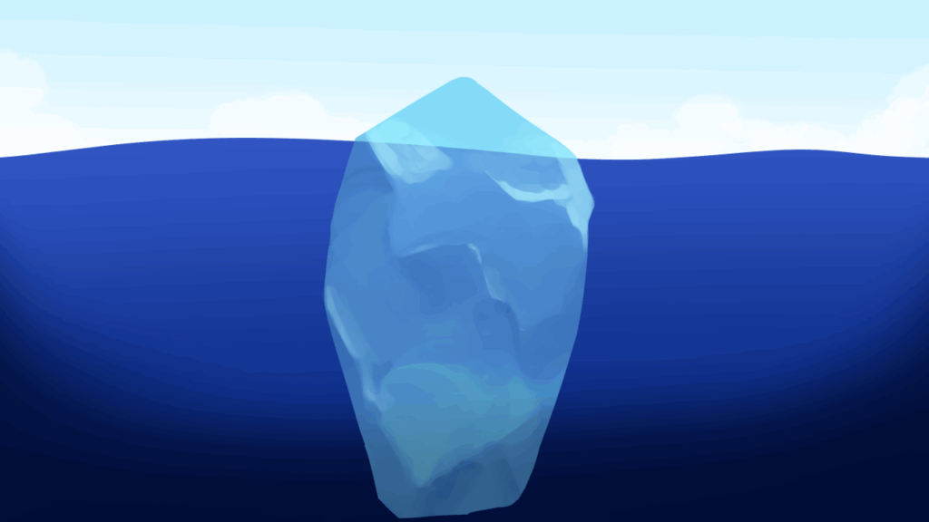 氷山の一角のフリー素材サンプル画像