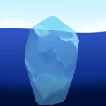 氷山の一角のフリー素材サンプル画像