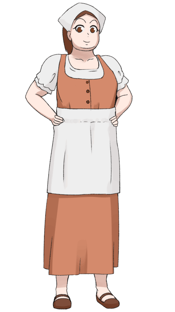 宿屋のおばちゃんのフリー素材サンプル画像