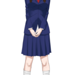 三つ編みメガネ女子高生のフリー素材サンプル画像