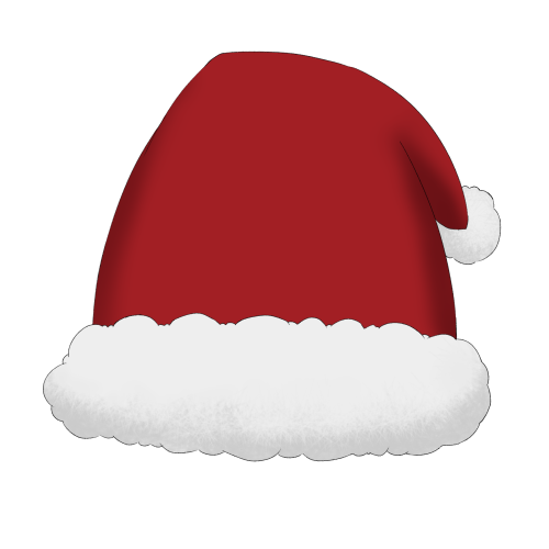 サンタ帽子のフリー素材サンプル画像