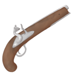 フリントロックピストルのフリー素材サンプル画像