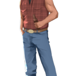 テキサスのおじさんのフリー素材サンプル画像