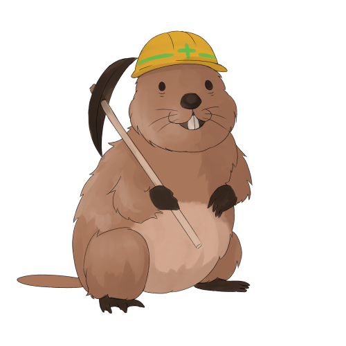 土木関係のビーバーのフリー素材サンプル画像